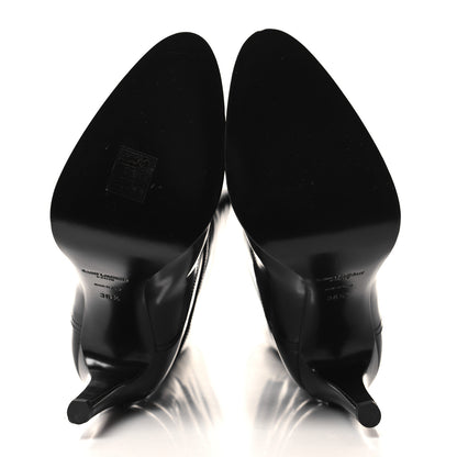 Saint Laurent Patent Calfskin Linda 100 Boots 38.5 Black 5 of 7