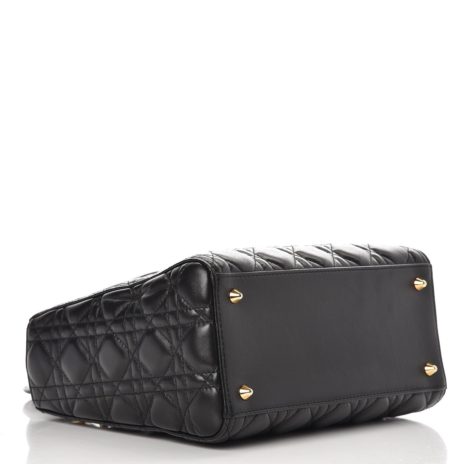 Christian Dior Lambskin Cannage Medium Lady Dior Black 4 of 10