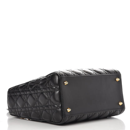 Christian Dior Lambskin Cannage Medium Lady Dior Black 4 of 10