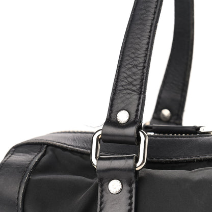 Prada Nylon Calfskin Buckle Shoulder Bag Black 13 of 16