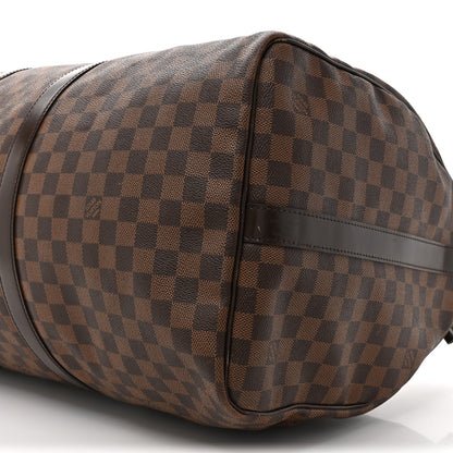 Louis Vuitton Damier Ebene Keepall Bandouliere 55 9 of 20