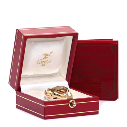 Cartier 18K Pink Yellow White Gold Classic Les Must De Cartier Trinity Ring 51 5.75 6 of 6