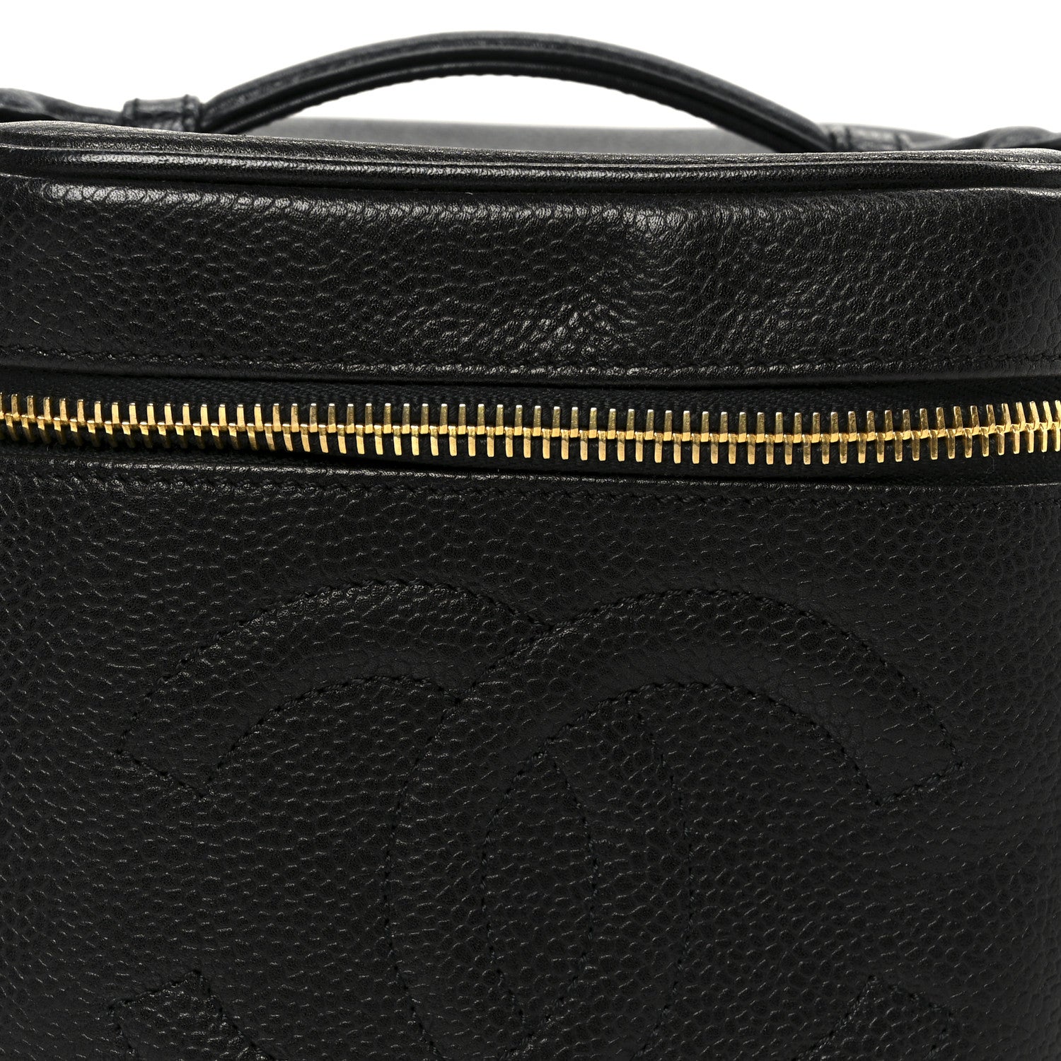 Chanel Caviar Vanity Cosmetic Case Black 9 of 11