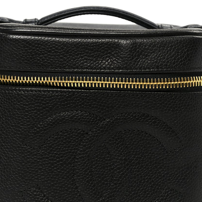 Chanel Caviar Vanity Cosmetic Case Black 9 of 11