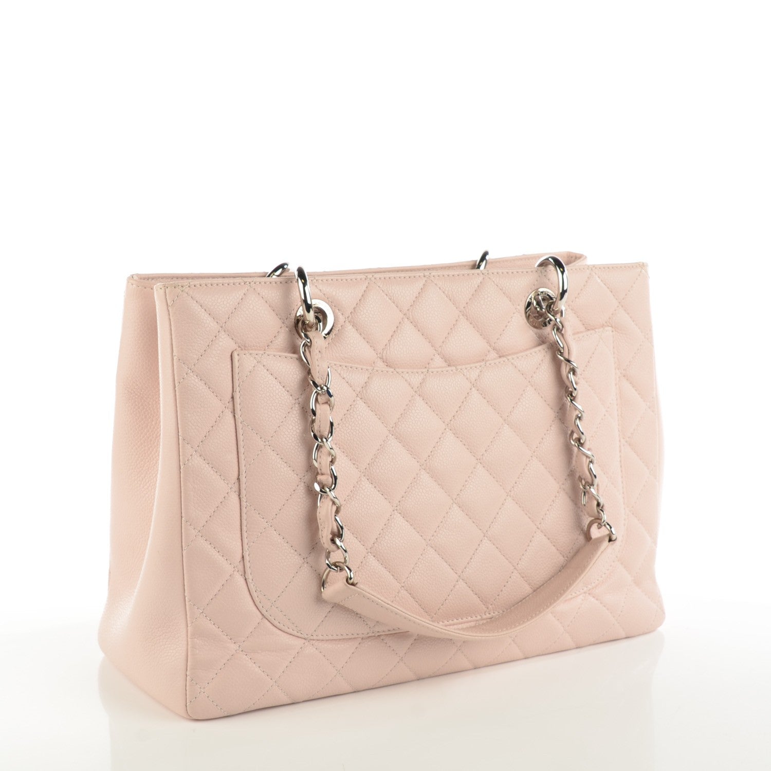 Chanel Caviar Quilted Grand Shopping Tote GST Light Pink 3 of 7