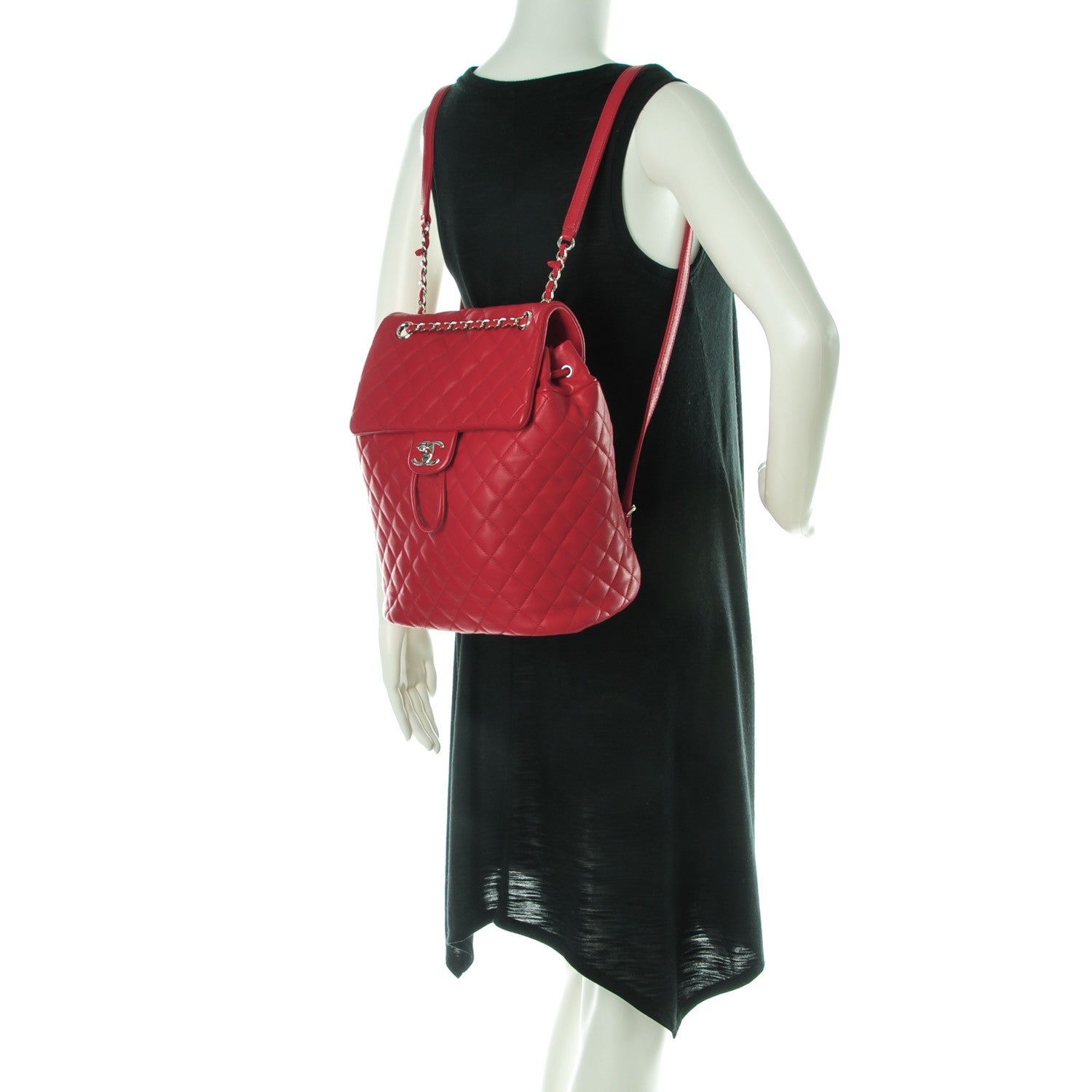 Chanel Lambskin Quilted Large Urban Spirit Backpack Red 2 of 9