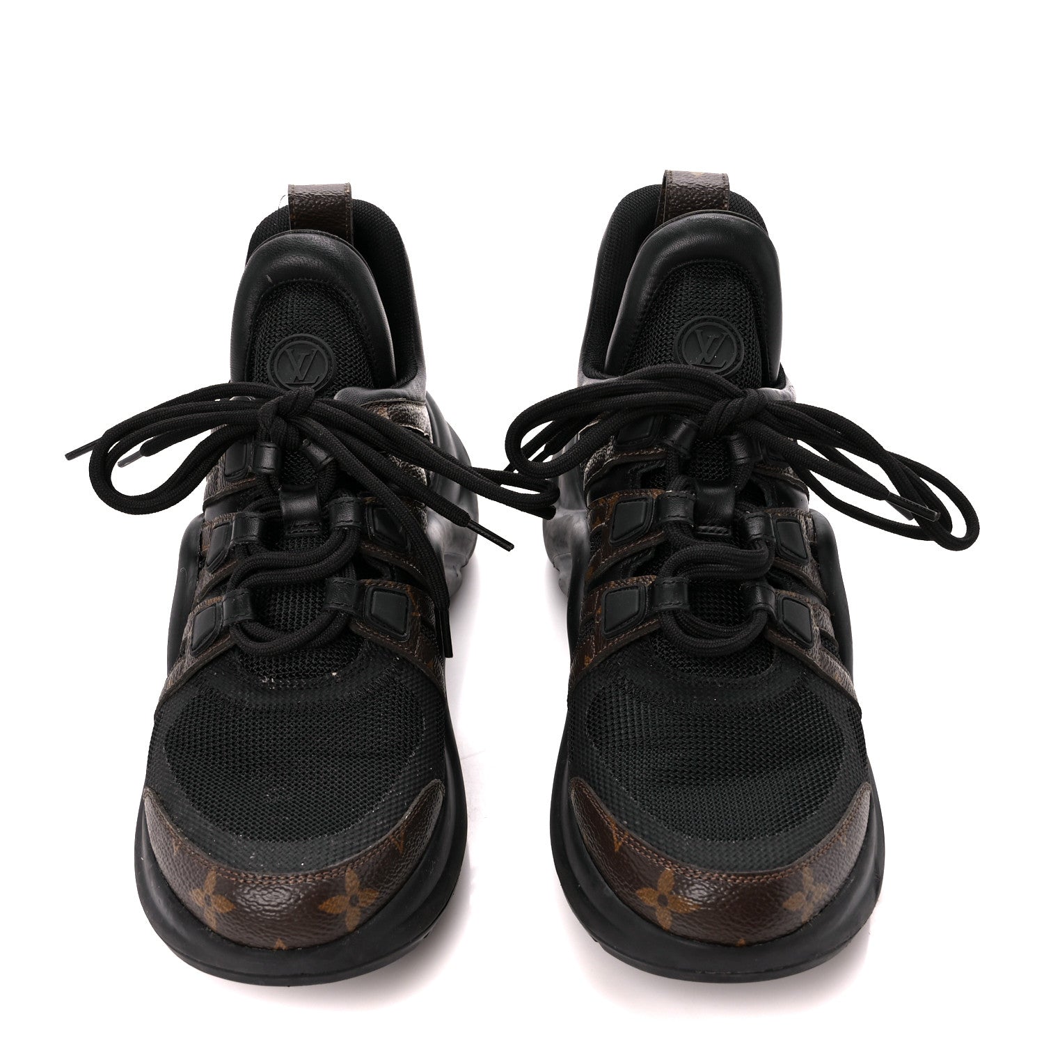 Louis Vuitton Calfskin Patent Monogram LV Archlight Sneakers 39 Black 2 of 9