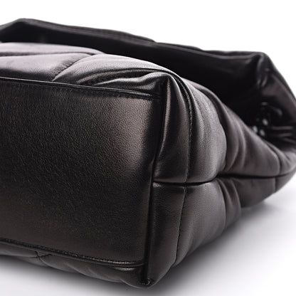 Saint Laurent Lambskin Quilted Small Loulou Puffer Monogram Chain Satchel Black 8 of 11