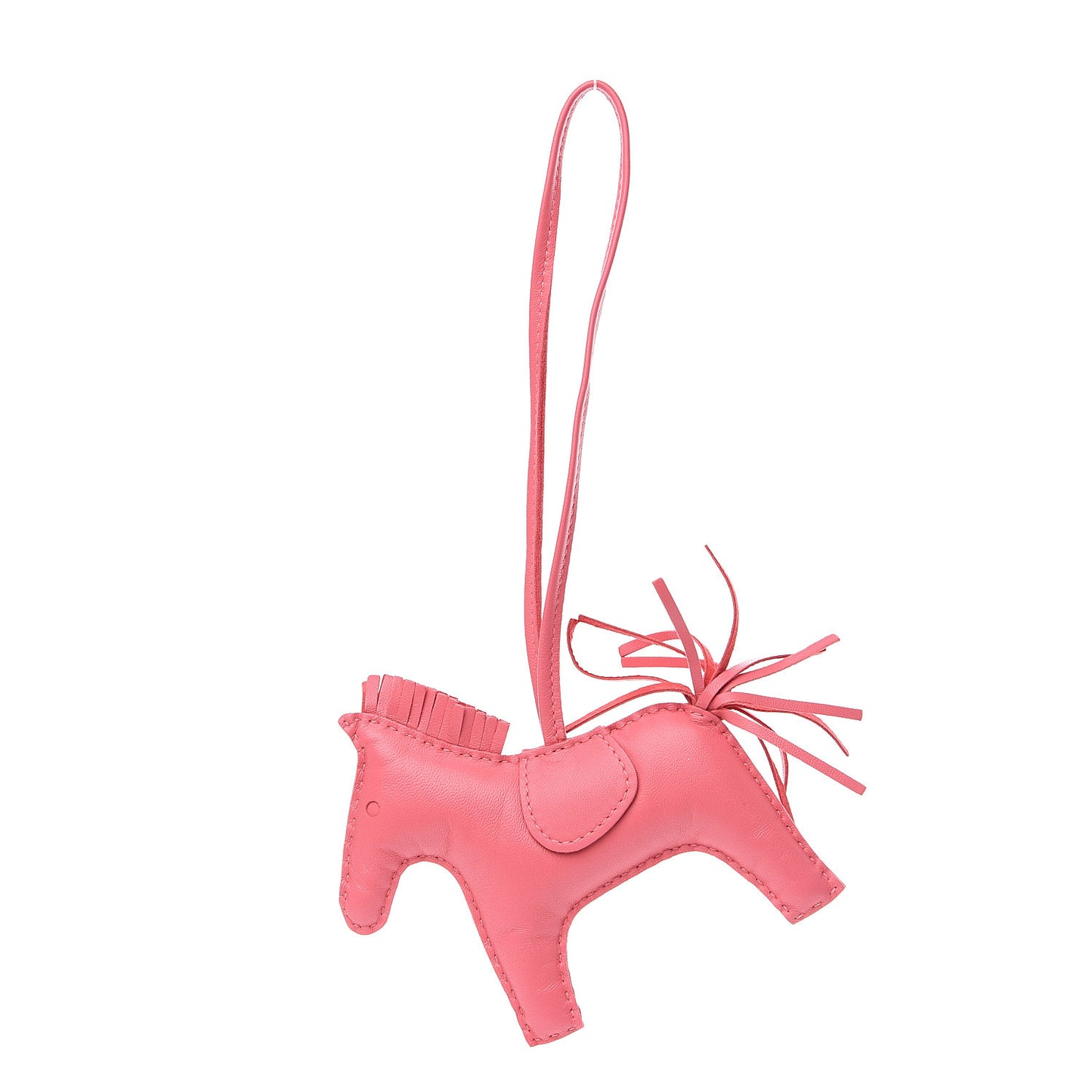 Milo Lambskin Grigri Rodeo Horse Bag Charm MM Rose Azalee