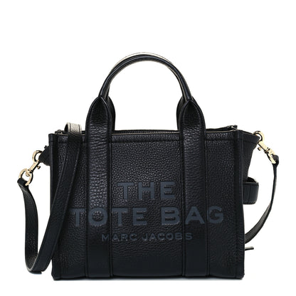 Marc Jacobs Grained Calfskin Small The Tote Bag Black 1 of 11