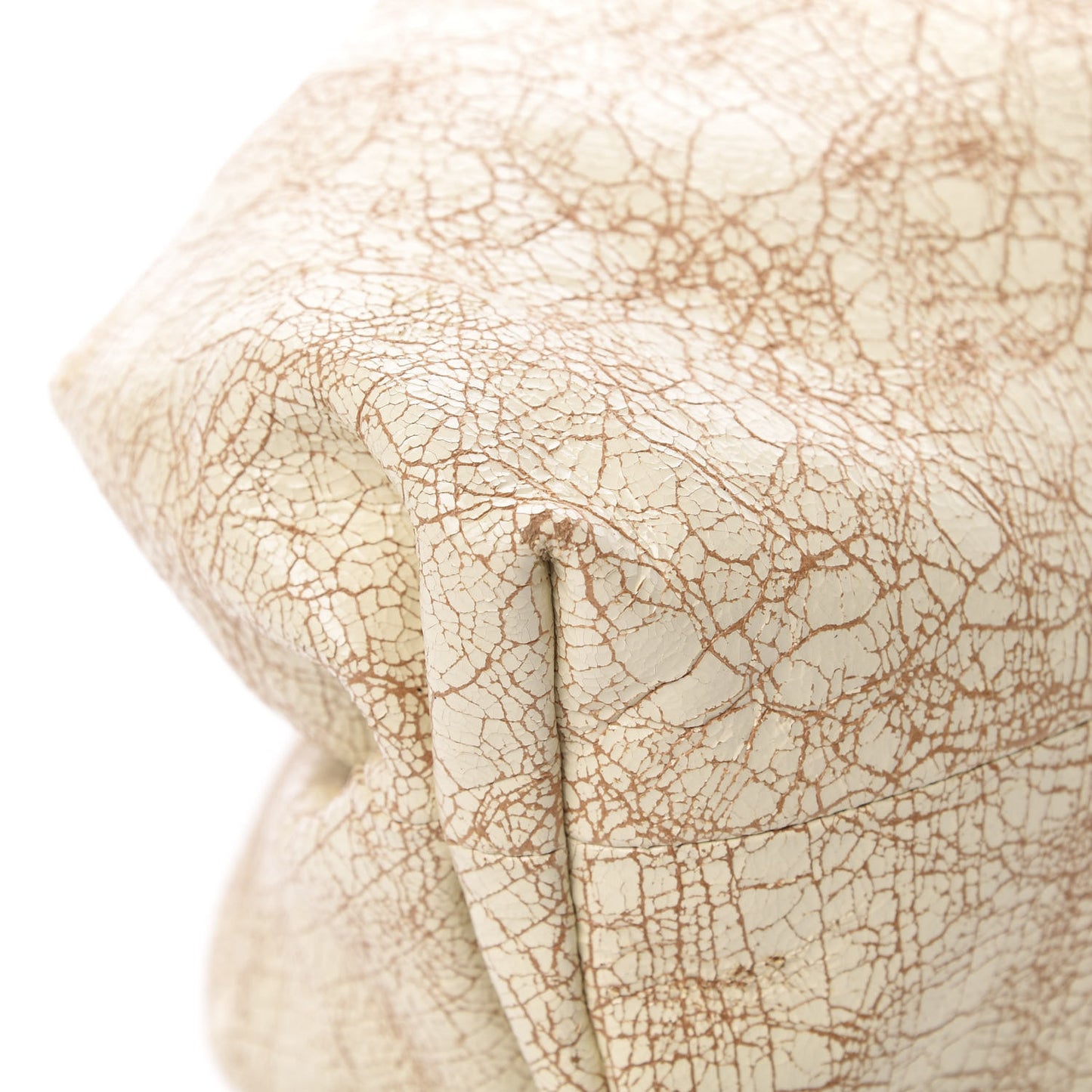 Crackled Calfskin The Pouch Oversized Clutch Zabaione