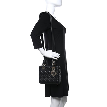 Christian Dior Lambskin Cannage Small My ABCDior Lady Dior Black 3 of 10