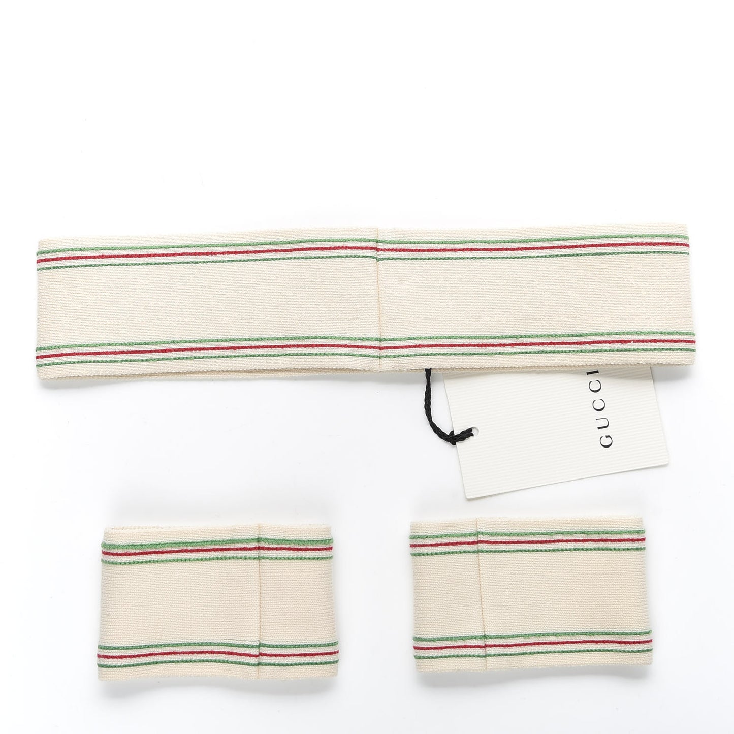Cotton Elastic Interlocking G Headband and Wrist Set M Multicolor
