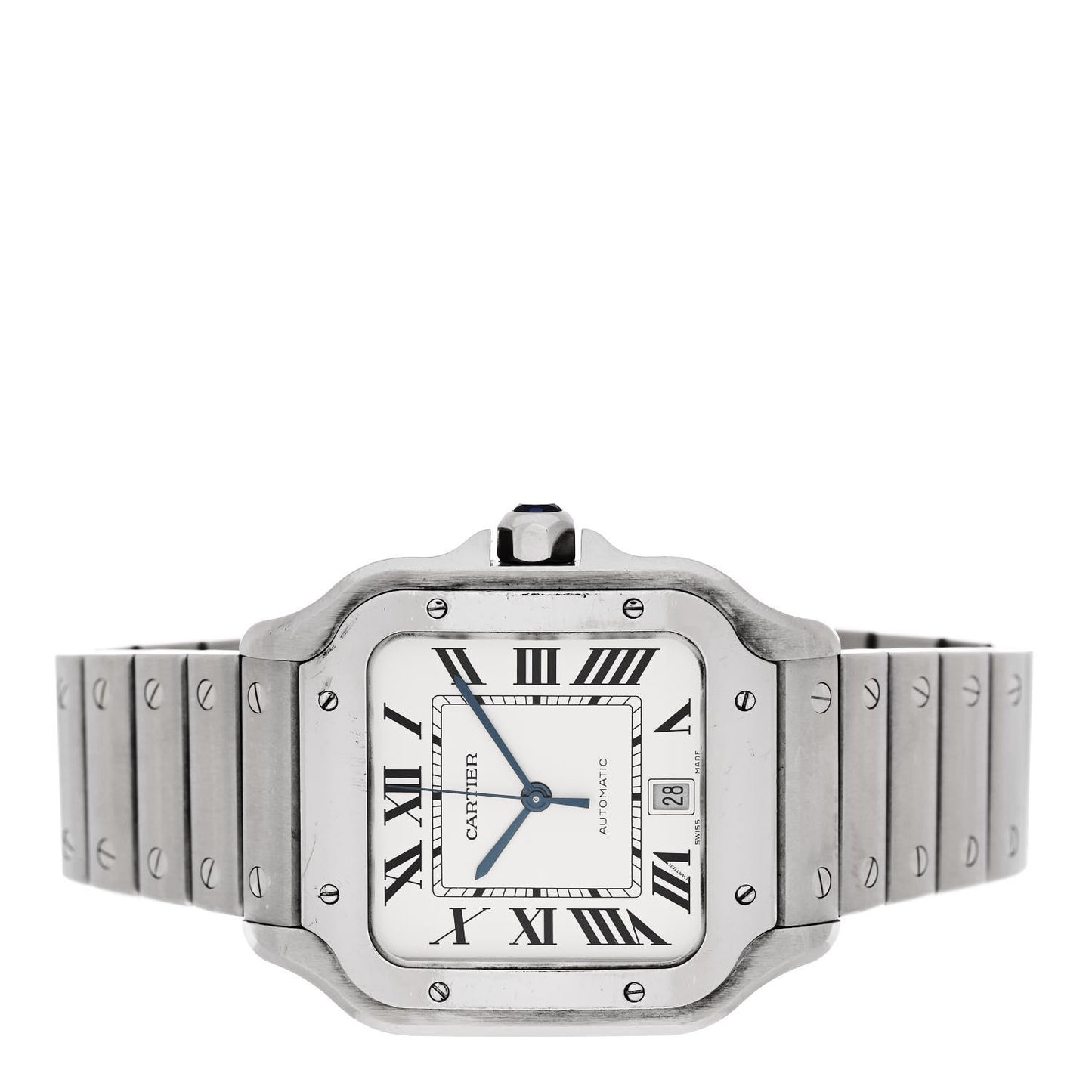 Stainless Steel 39.8mm Santos De Cartier Automatic Watch