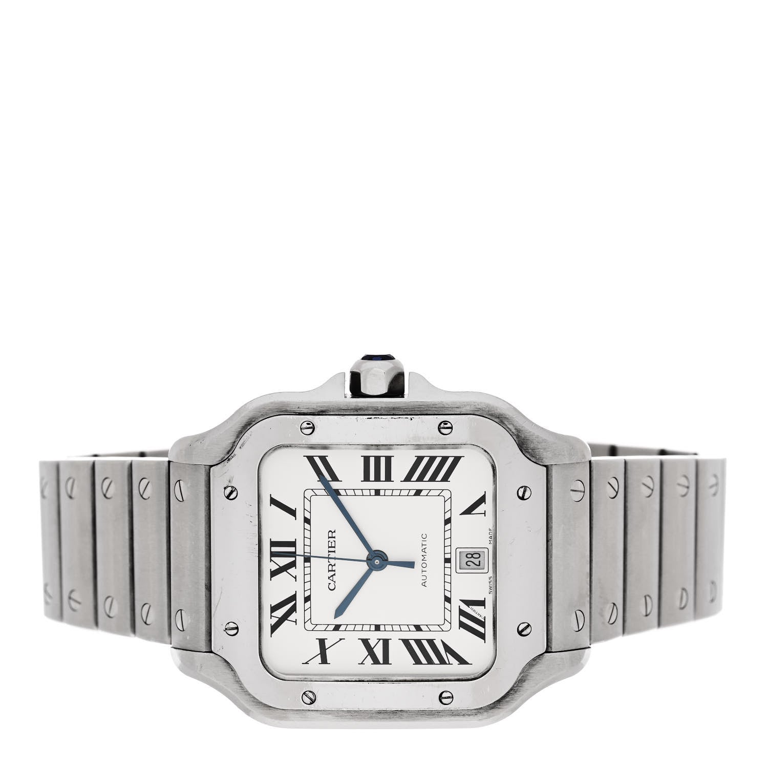 Cartier Stainless Steel 39.8mm Santos De Cartier Automatic Watch 2 of 5