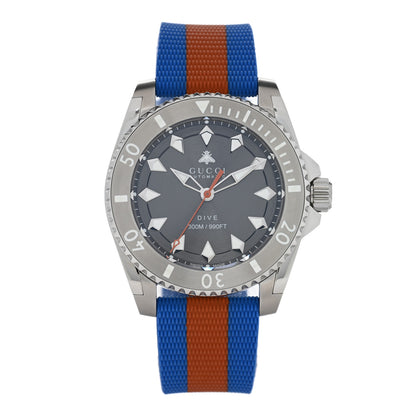 Gucci Stainless Steel Fabric 40mm Dive Automatic Watch Grey 1 of 5