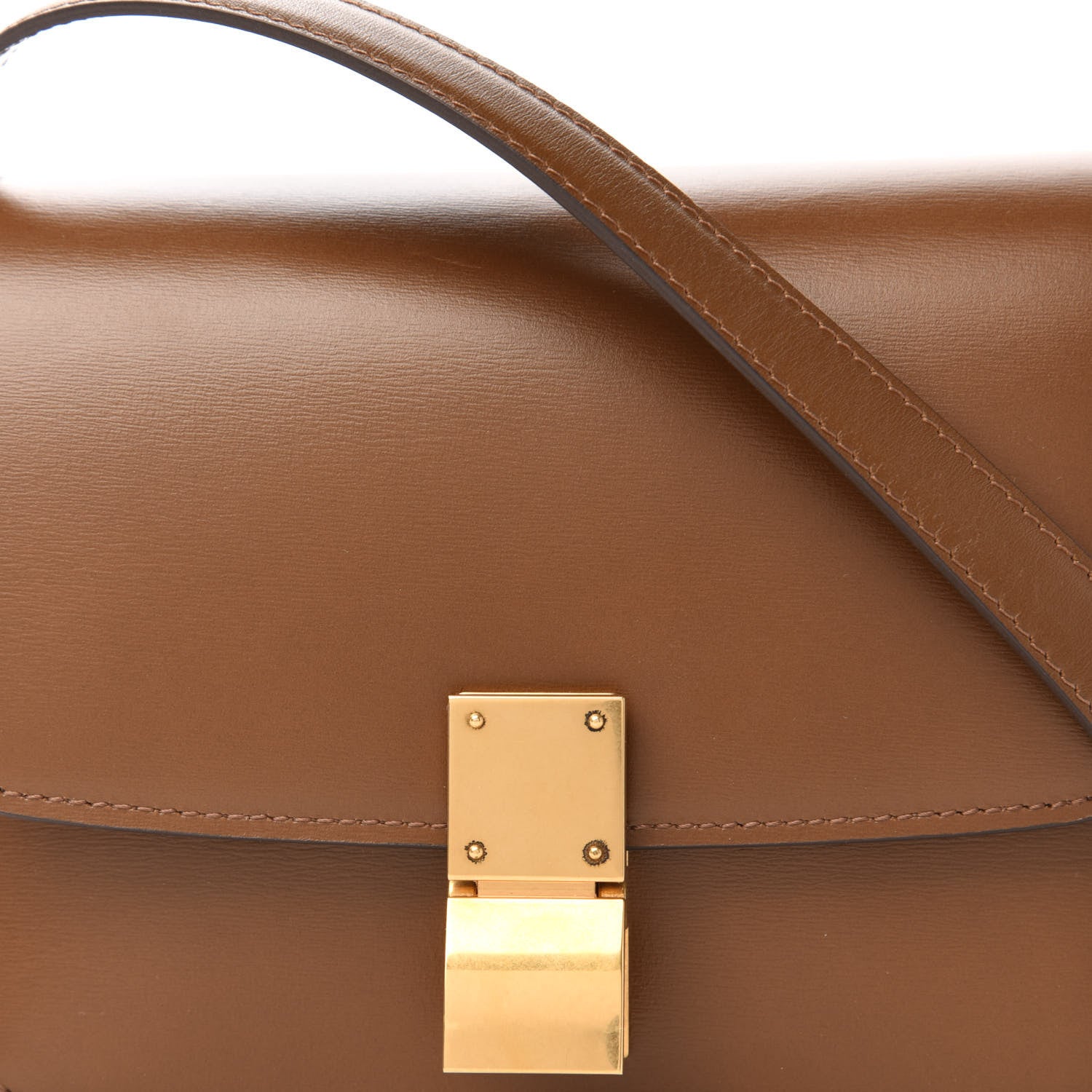 Celine Box Calfskin Small Classic Box Bag Camel 711782 – FASHIONPHILE