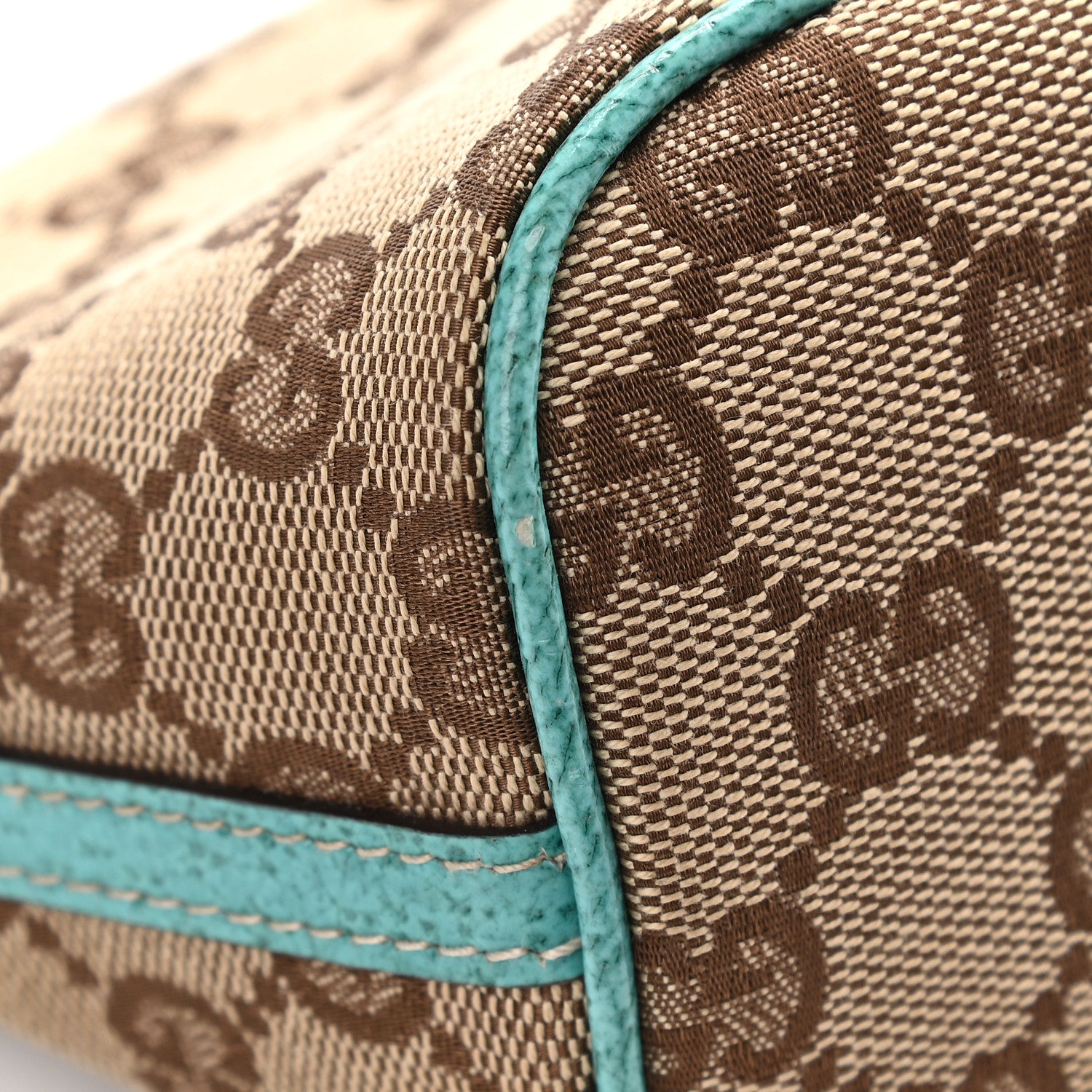 Gucci Monogram Boat Pochette Teal 10 of 13