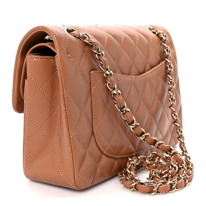 Chanel Lambskin Quilted Small Double Flap Brown 3 of 12