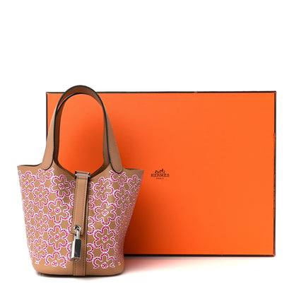 Hermes Swift Micro Lucky Daisy Picotin Lock Chai Rose White 11 of 11