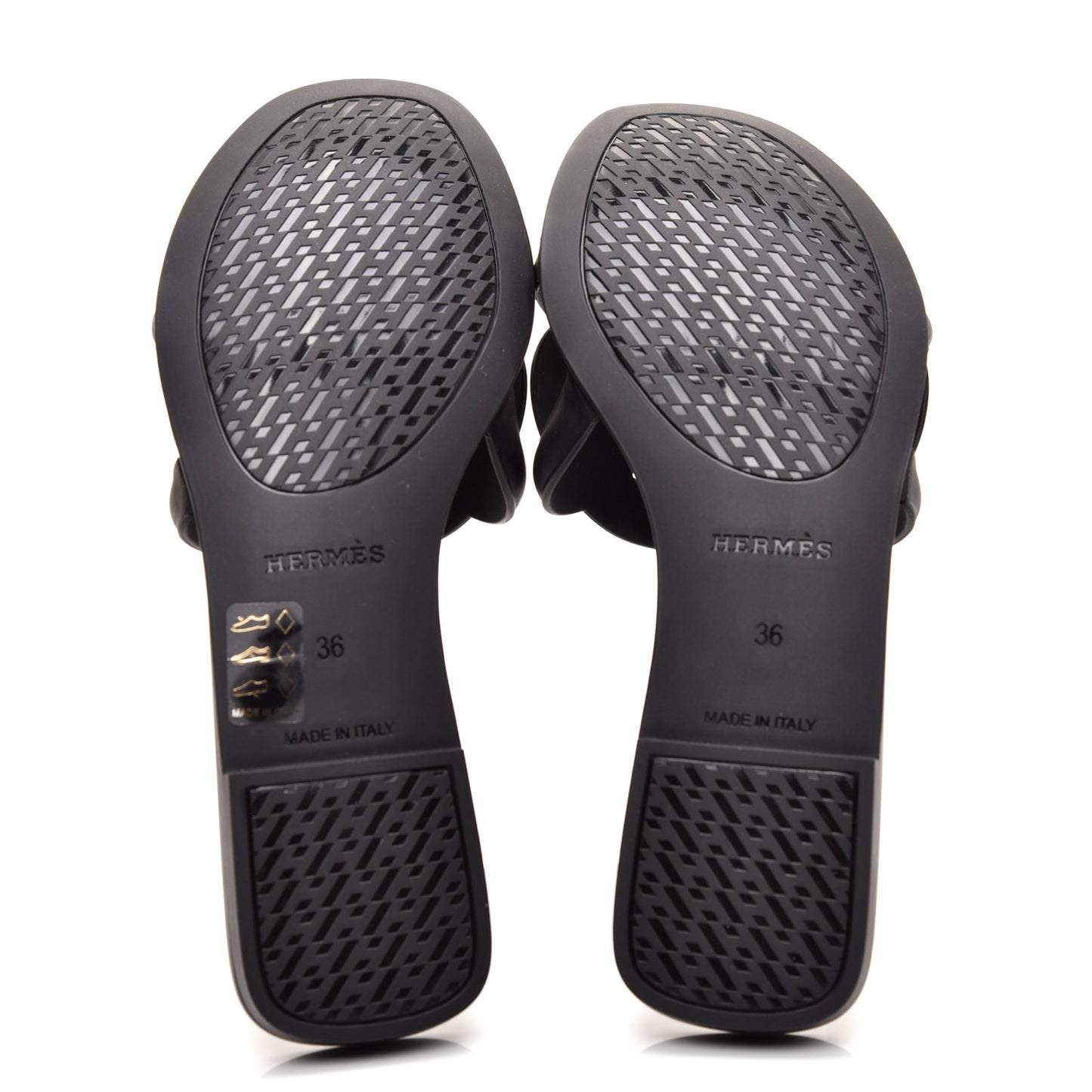 Rubber Aloha Sandals 36 Black