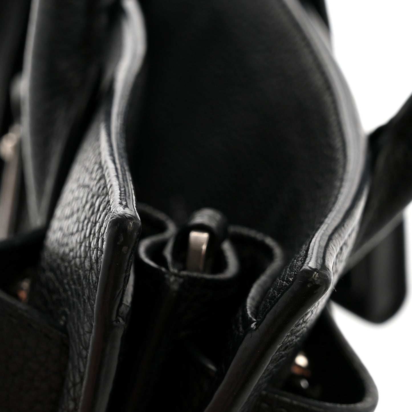 Grained Calfskin Nano Sac De Jour Souple Black Black