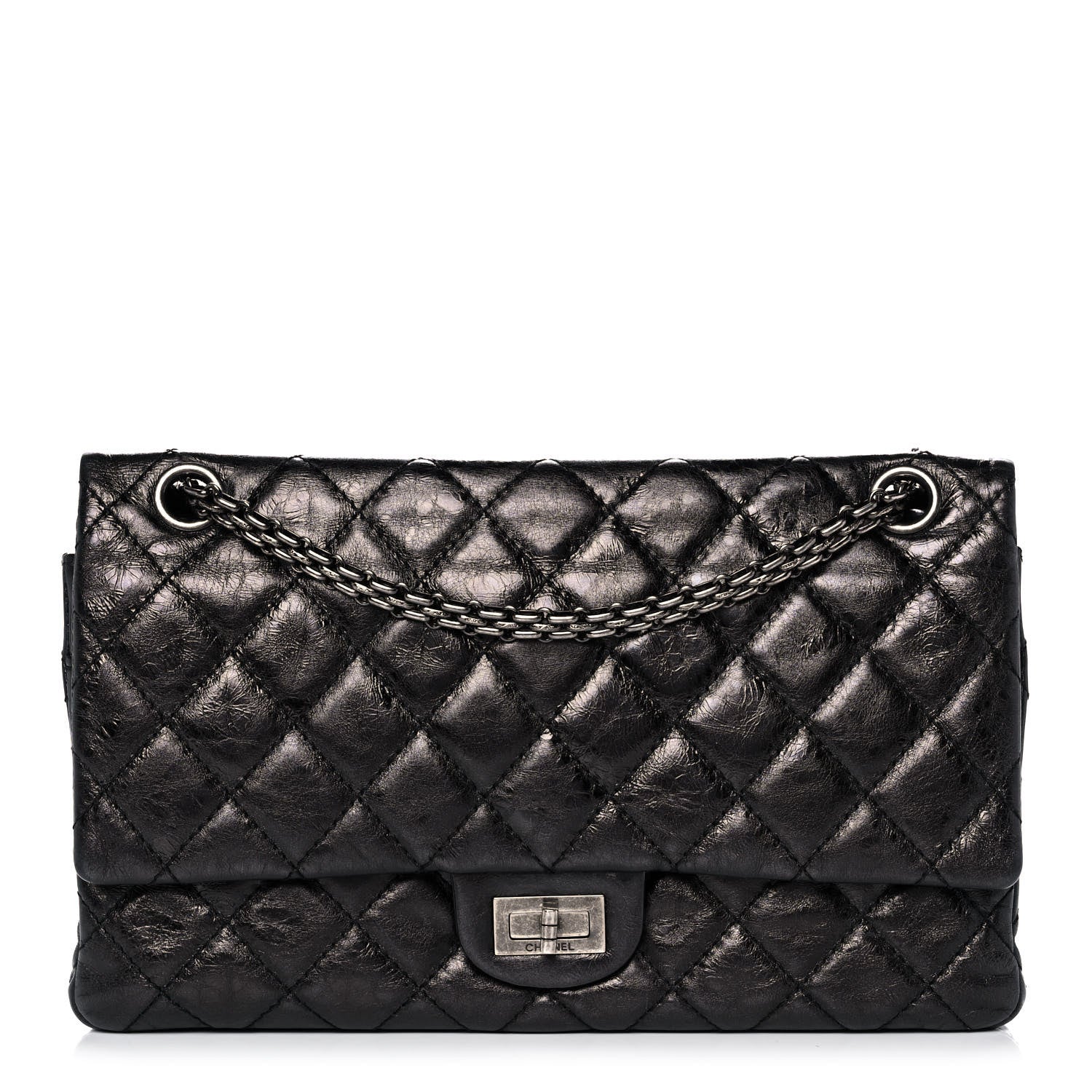 Chanel Aged Calfskin Quilted 2.55 Reissue 226 Flap Black 1 of 12