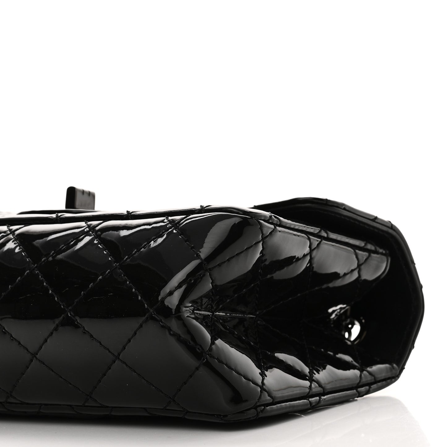 Patent Calfskin Quilted 2.55 Reissue Mini Flap So Black