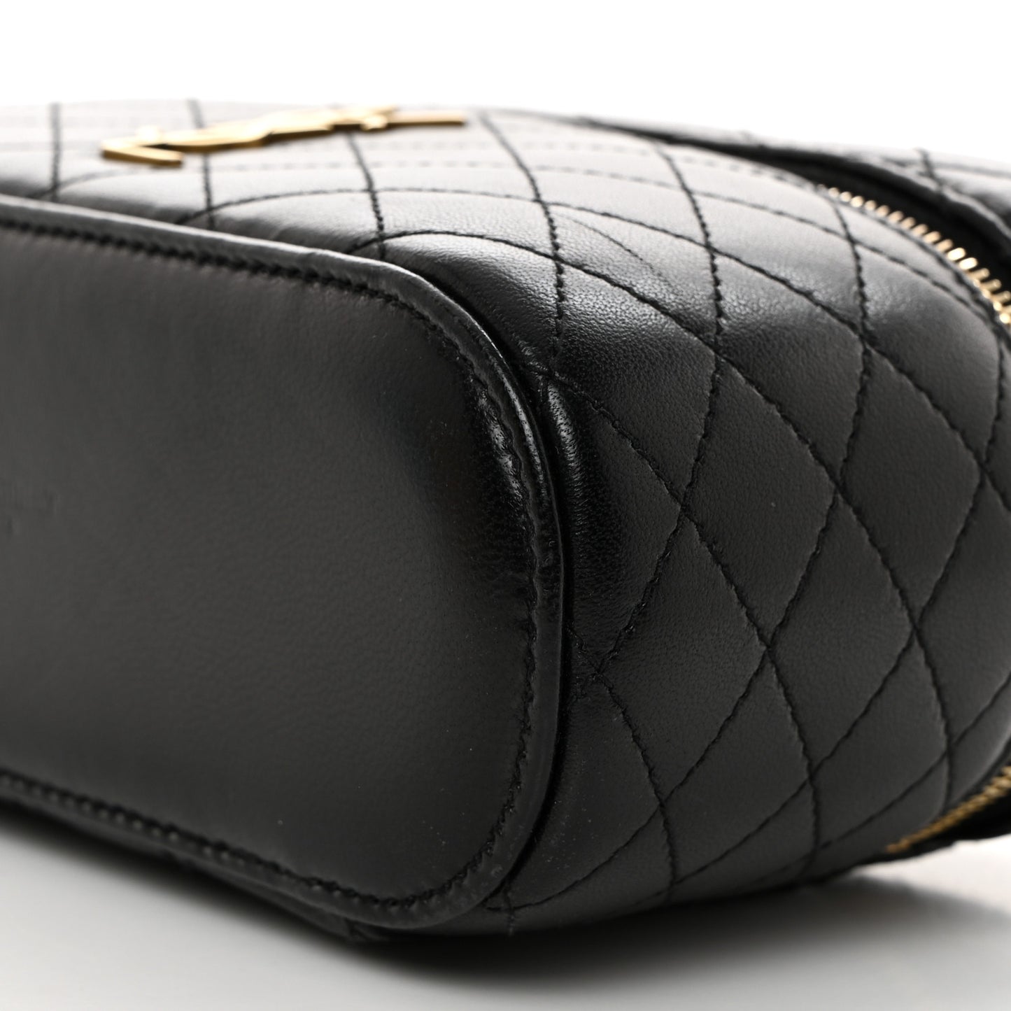 Lambskin Quilted Mini Gaby Vanity Case Black