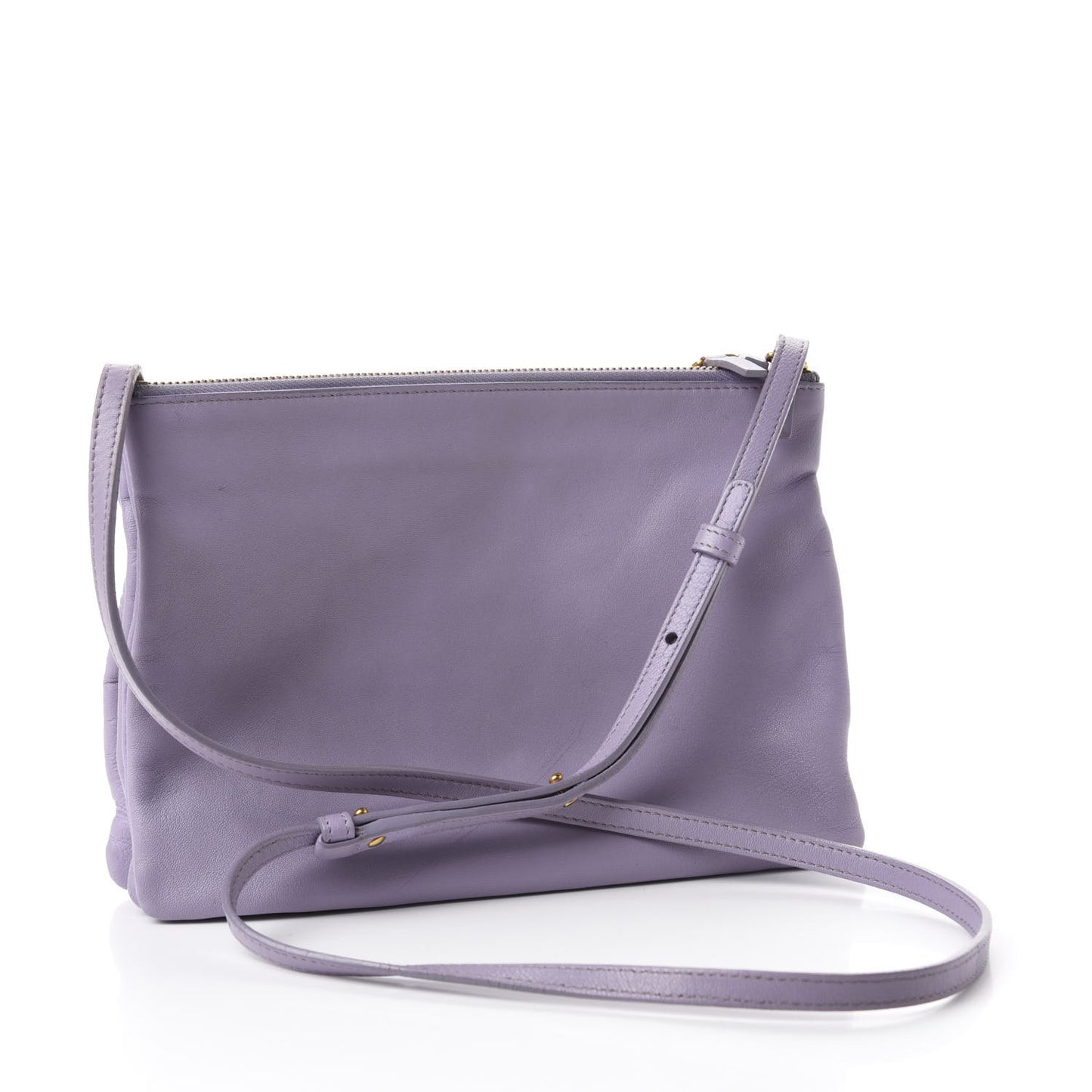 Lambskin Large Trio Crossbody Bag Lilac