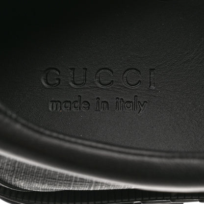 Gucci GG Supreme Monogram Quebec Calfskin Retro Interlocking G Mens Platform Derby Loafers 9 Black 7 of 9