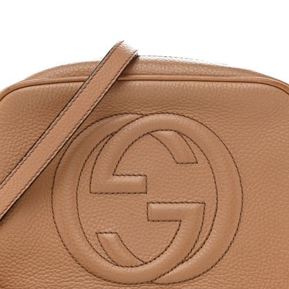 Gucci Pebbled Calfskin Small Soho Disco Bag Camelia 10 of 16
