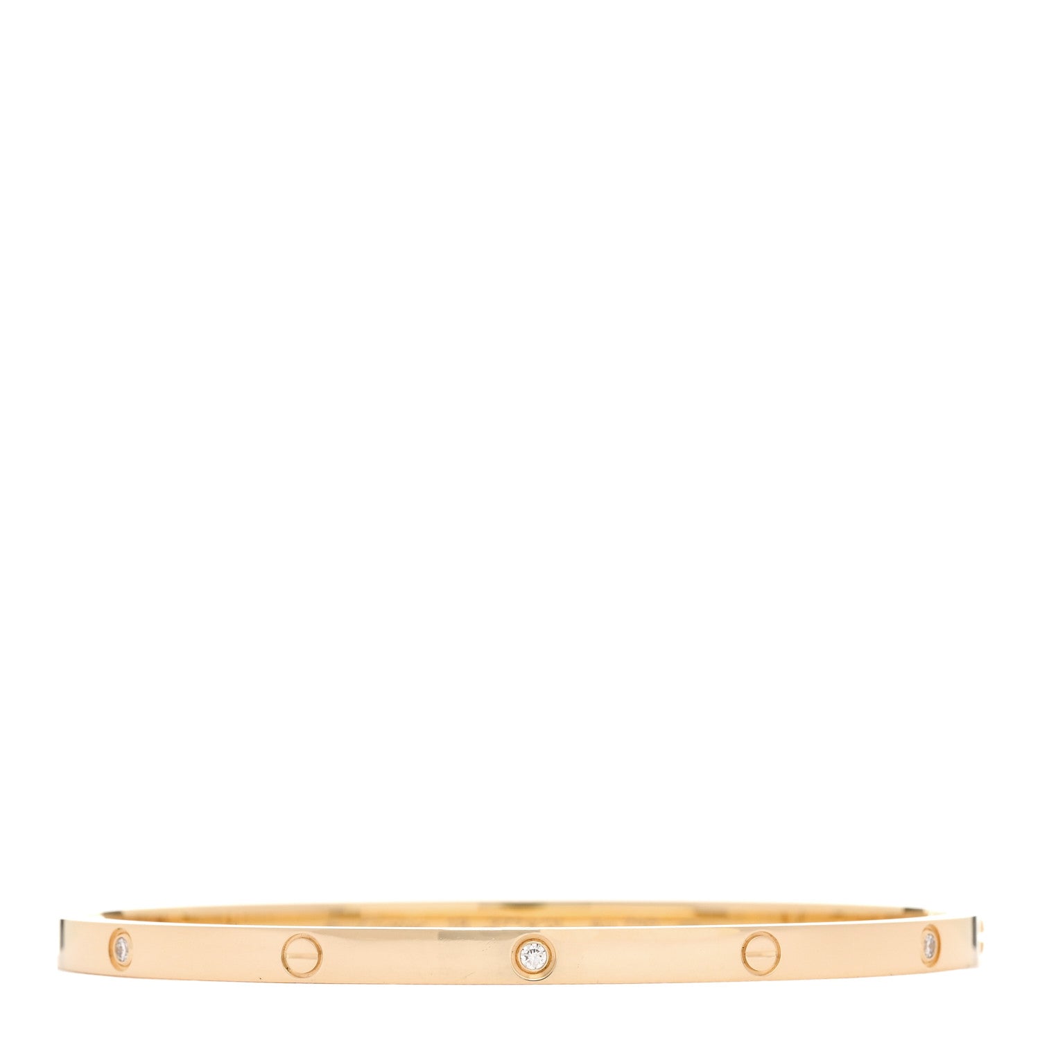 Cartier 18K Yellow Gold 6 Diamond Small LOVE Bracelet 18 1 of 7