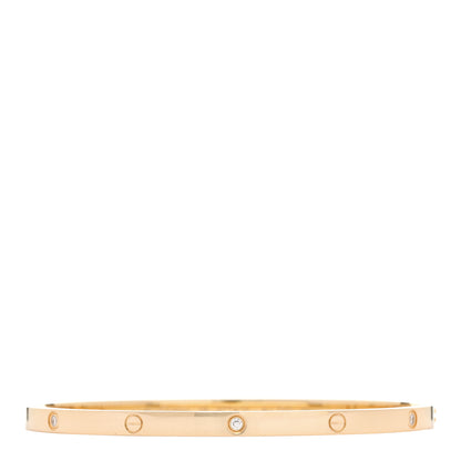 Cartier 18K Yellow Gold 6 Diamond Small LOVE Bracelet 18 1 of 7