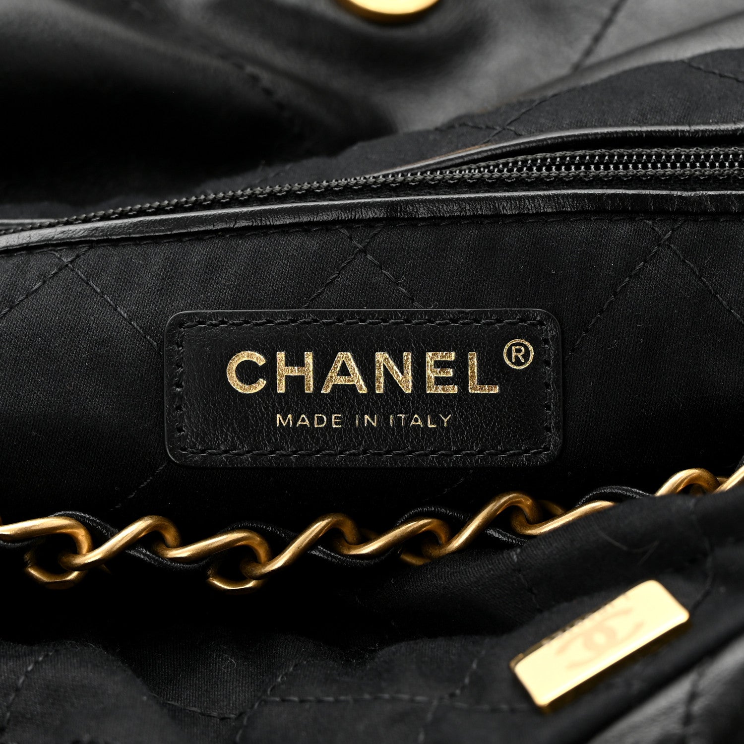 Chanel Shiny Calfskin Quilted Chanel 22 Black 7 of 11