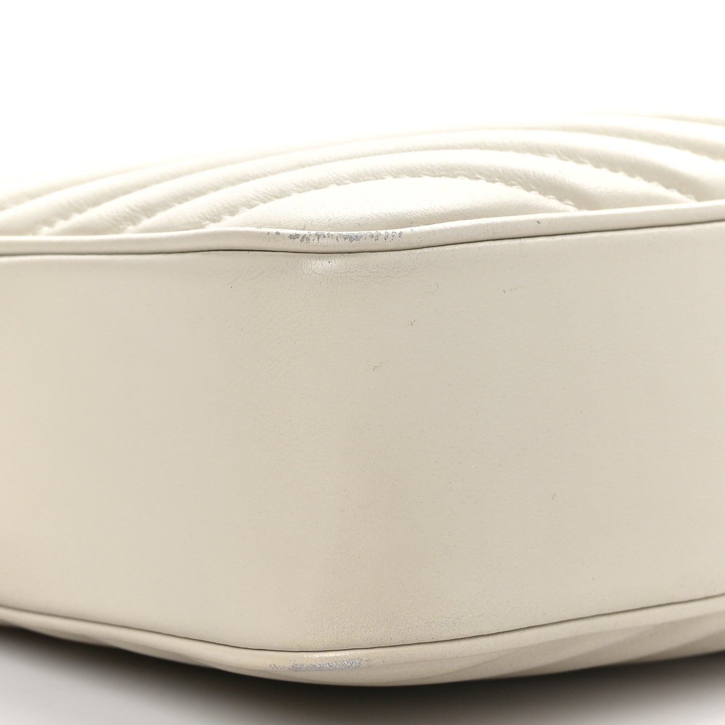 SAINT LAURENT Calfskin Matelasse Monogram Lou Camera Bag Crema Soft