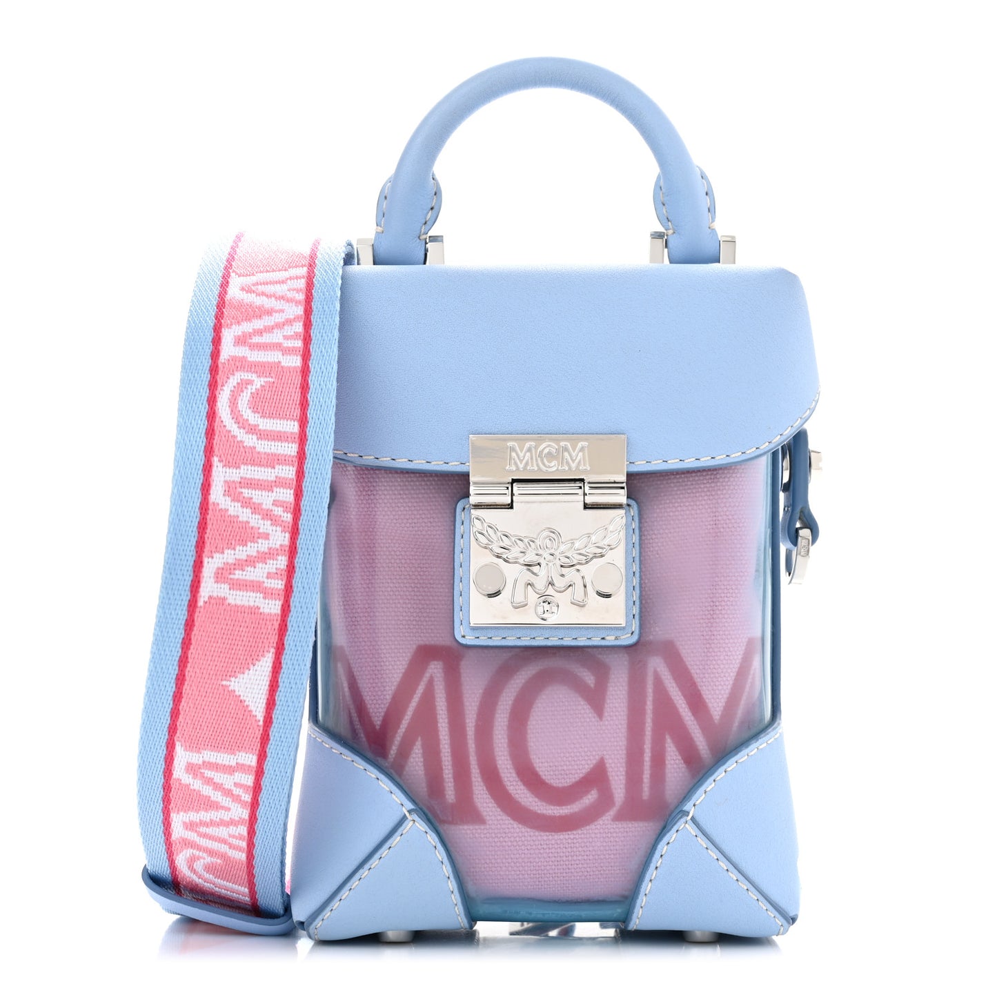 Transparent Mini Berlin Crossbody Hologram Blue Bell