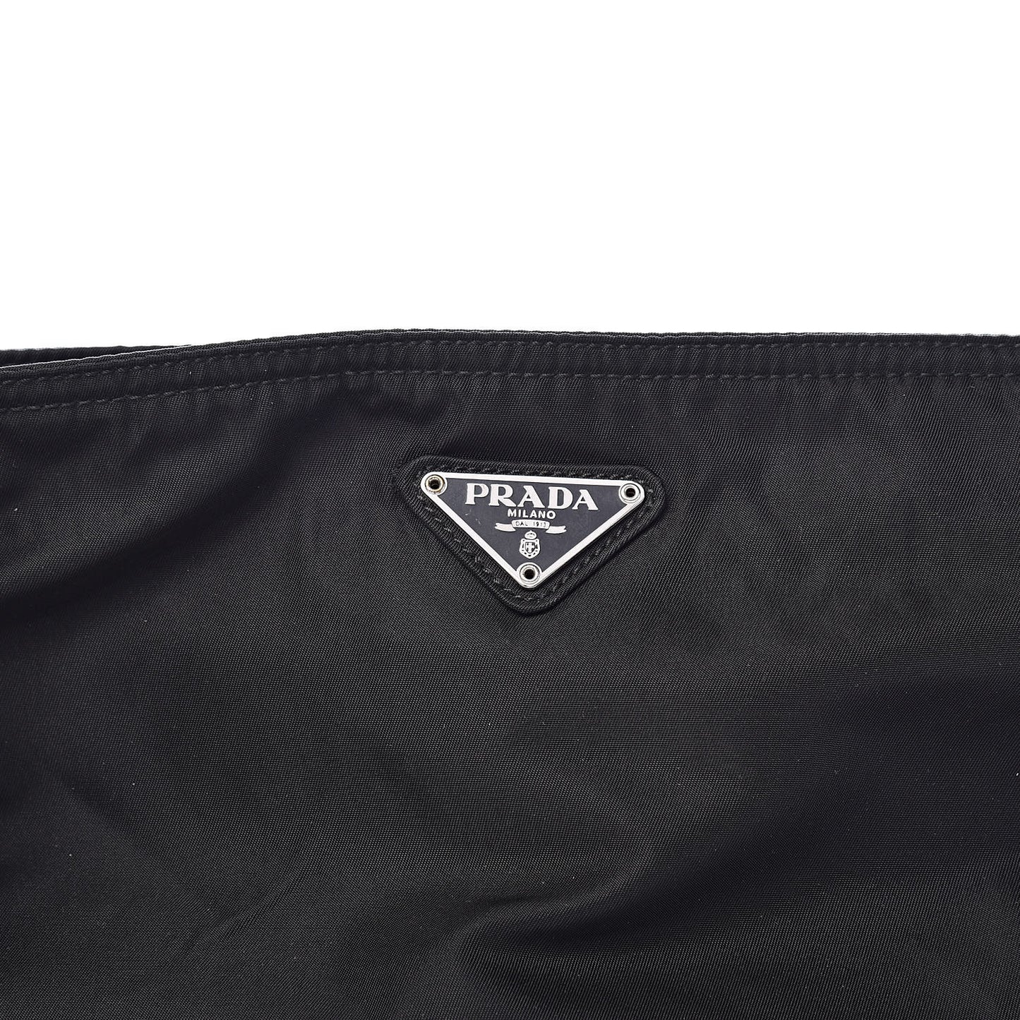 Nylon Flat Messenger Bag Black