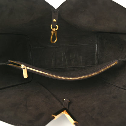 Louis Vuitton Calfskin Monogram Kimono Tote Black 5 of 10