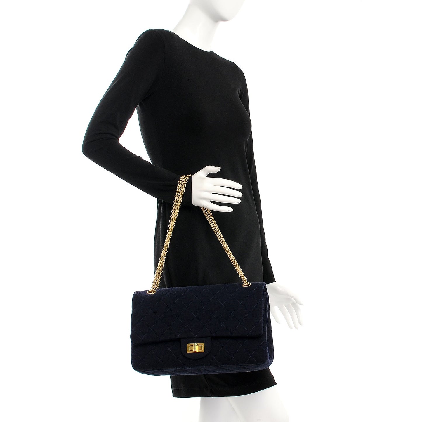 Jersey Quilted 2.55 Reissue 227 Flap Navy