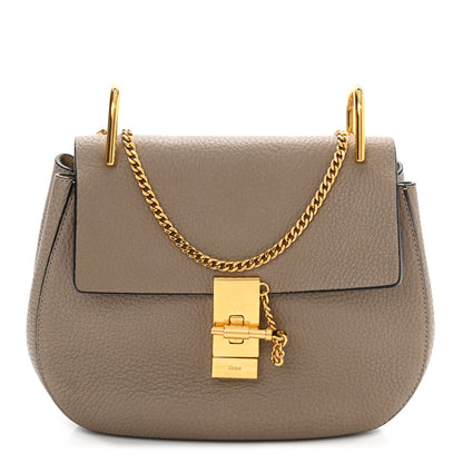Chloe Grained Lambskin Mini Drew Shoulder Bag Motty Grey 1 of 9