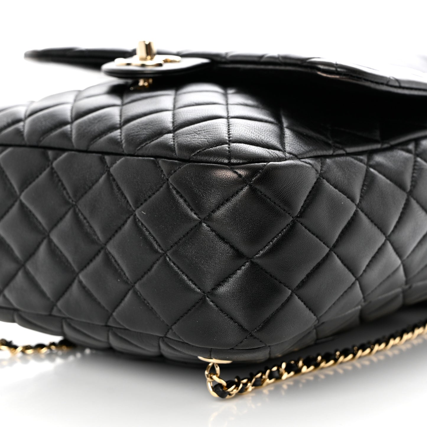 Lambskin Quilted Large In Seoul Backpack Black