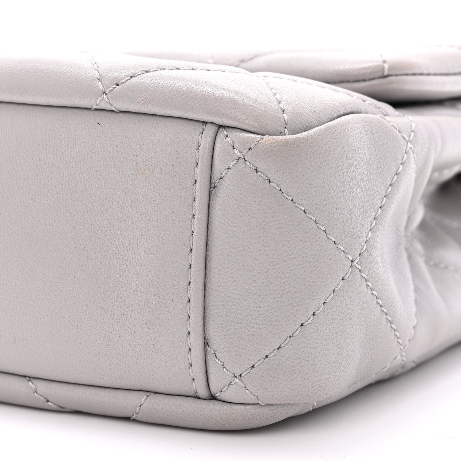 Chanel Lambskin Resin Quilted Flap Grey 10 of 11