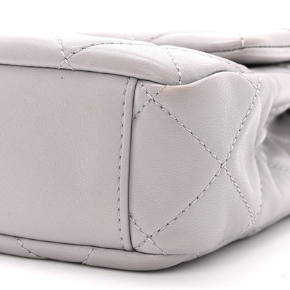Chanel Lambskin Resin Quilted Flap Grey 10 of 11