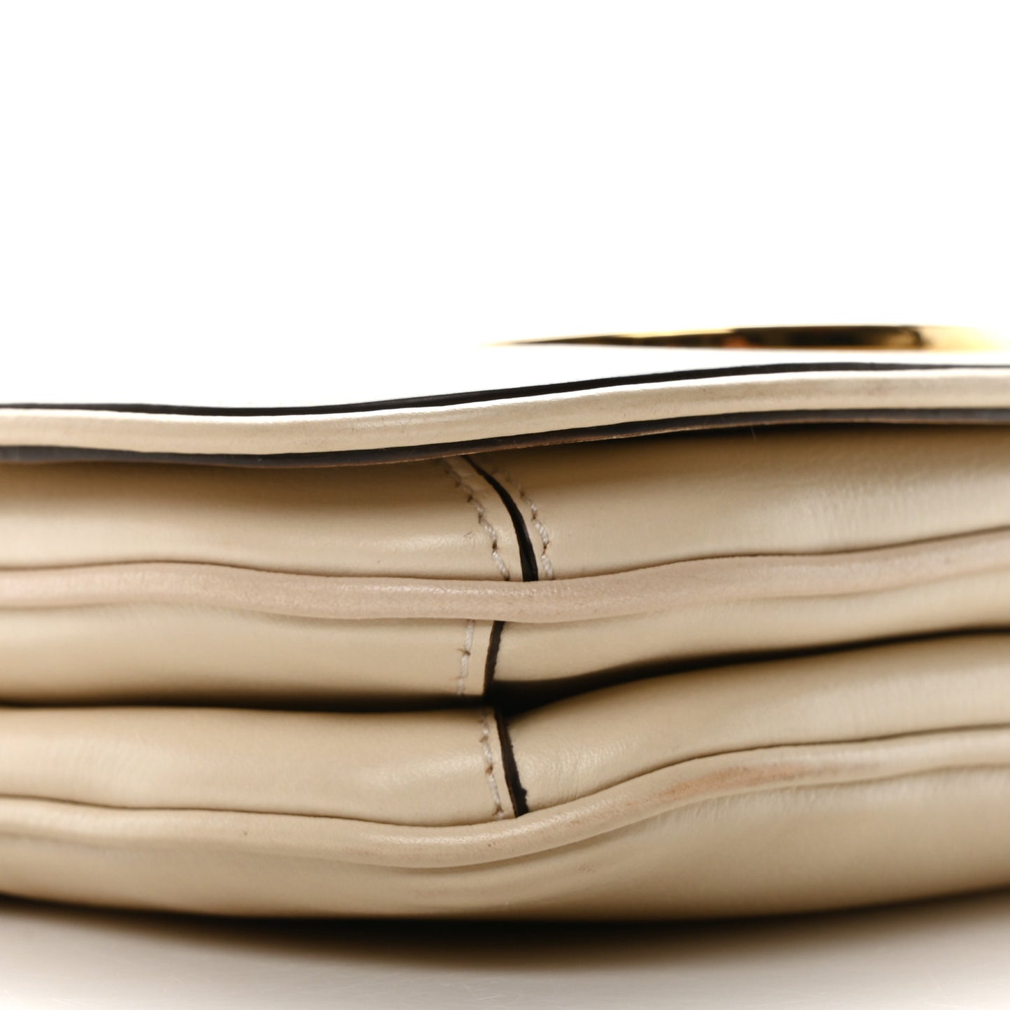 Roxy Calfskin Web Mini Blondie Shoulder Bag White