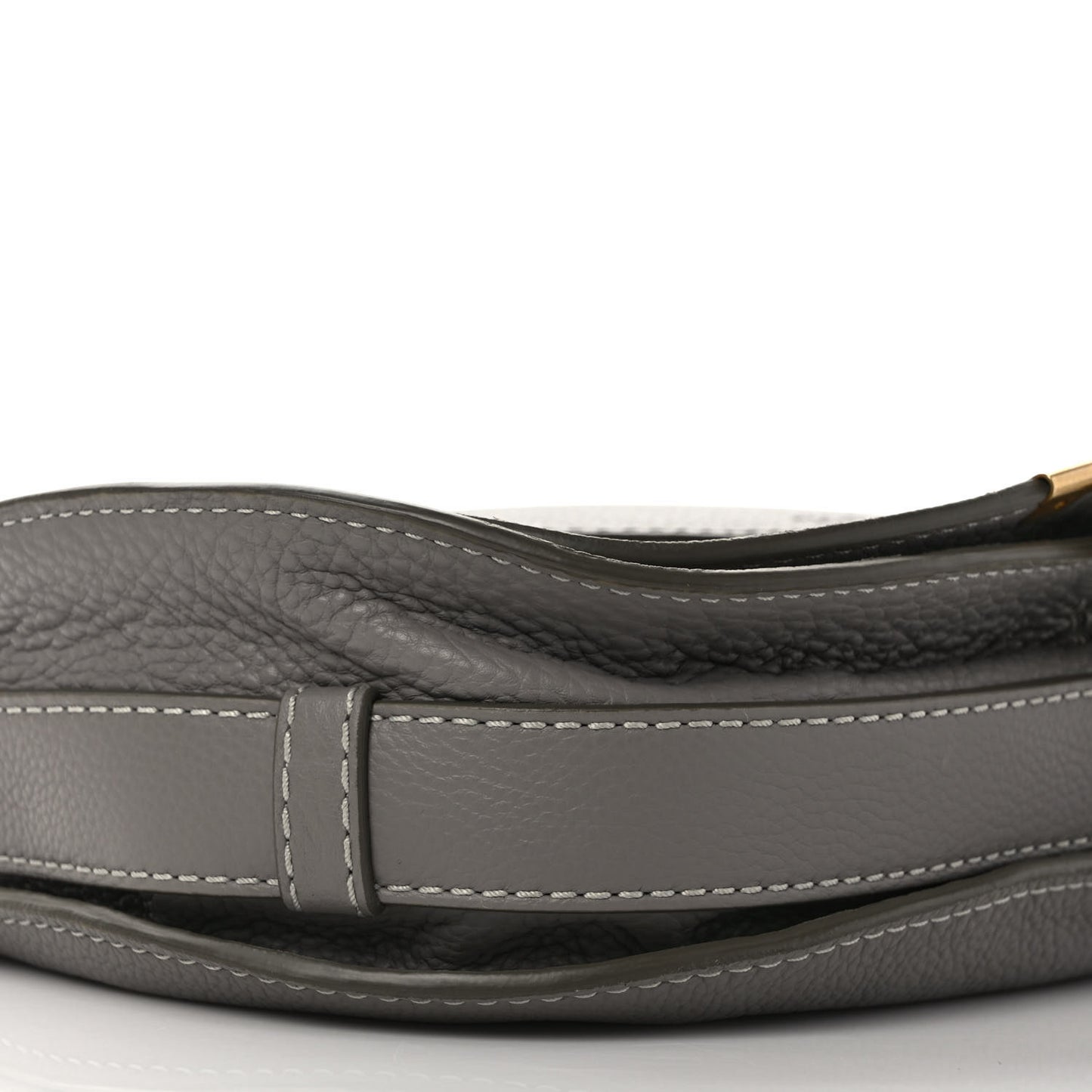Calfskin Medium Marcie Round Crossbody Bag Cashmere Grey