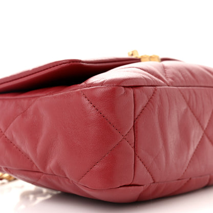 Chanel Goatskin Quilted Medium Chanel 19 Flap Red 9 of 10