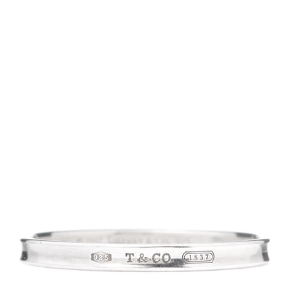 Tiffany Sterling Silver Narrow 1837 Bangle Bracelet 1 of 4