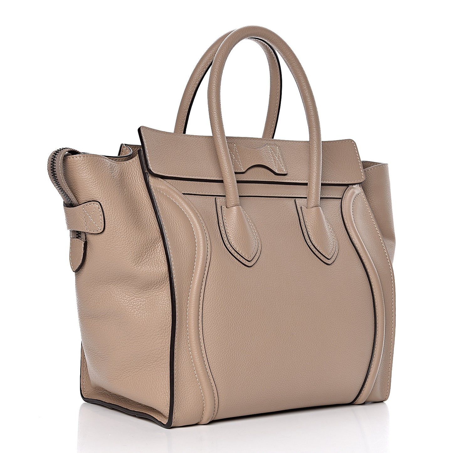 Drummed Calfskin Mini Luggage Dune