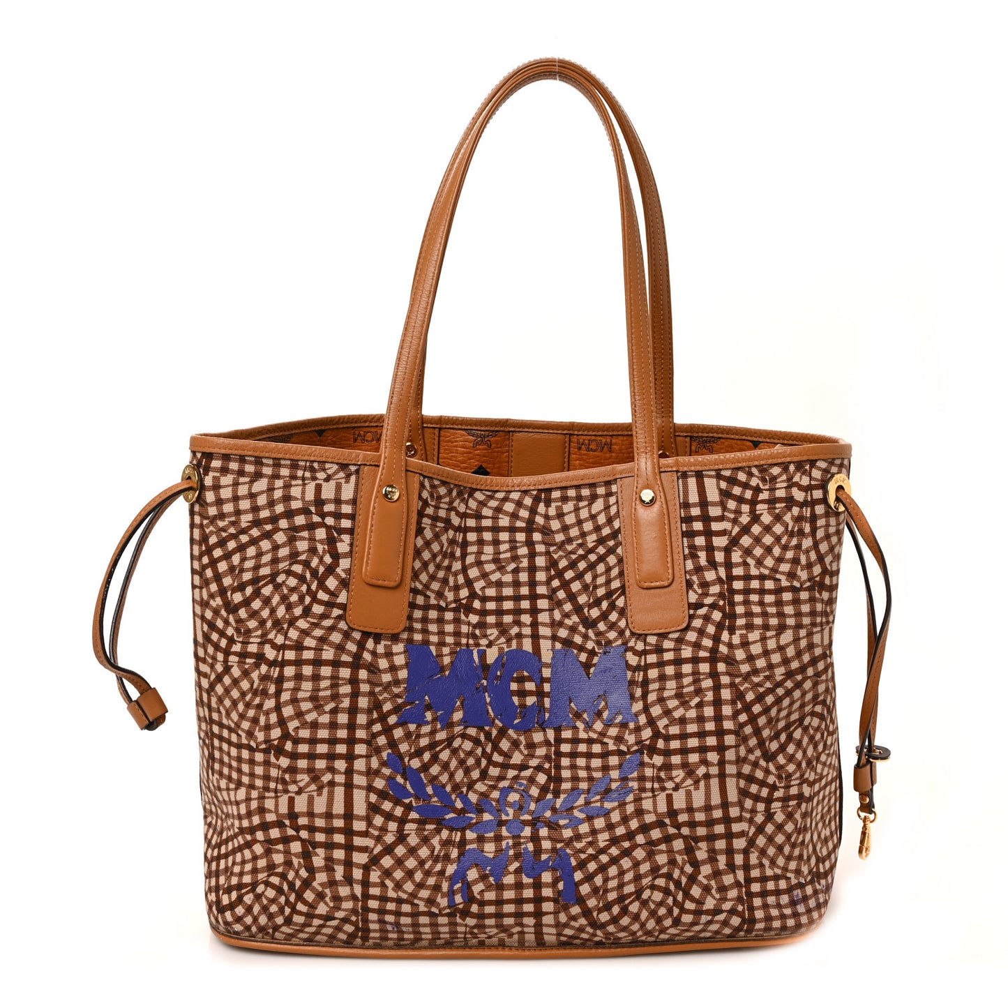 Visetos Medium Liz Reversible Shopper Tote Cognac
